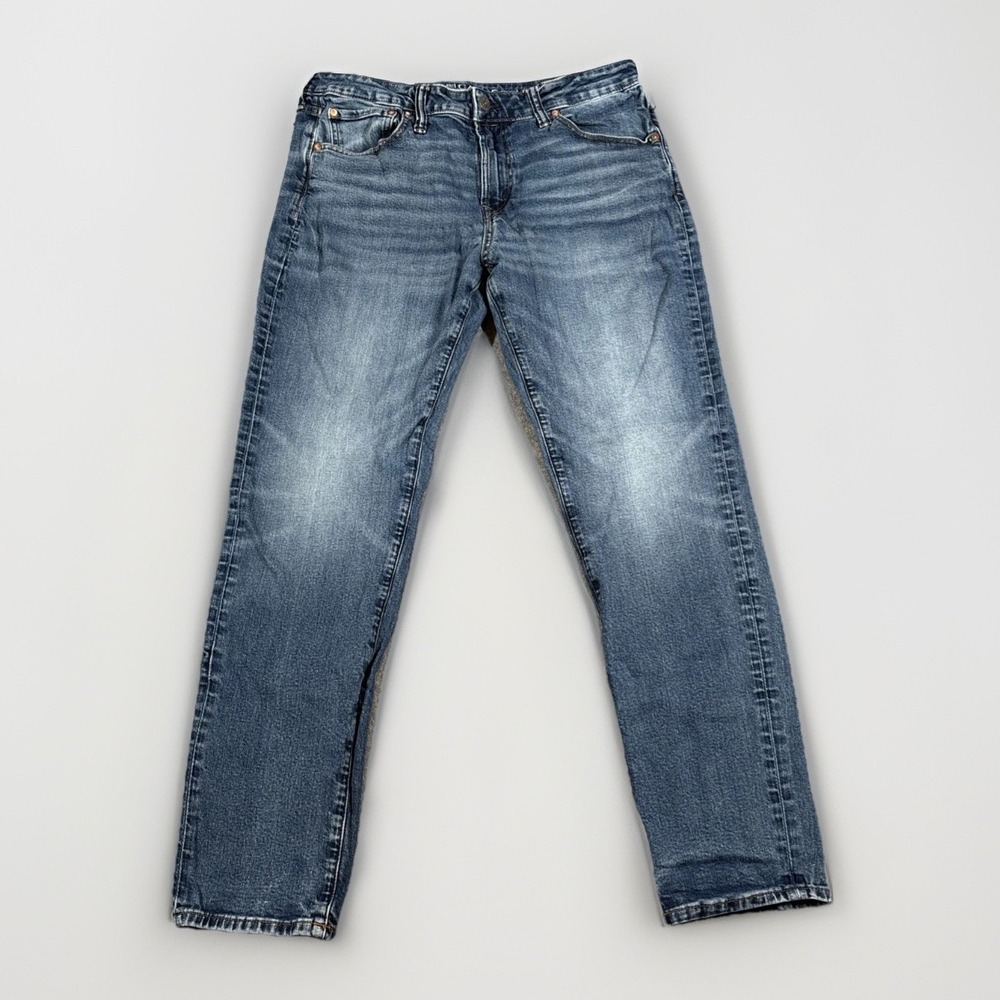 American Eagle Athletic Fit Jeans Mens 36x34‎ Blue Airflex+ Medium Wash Denim